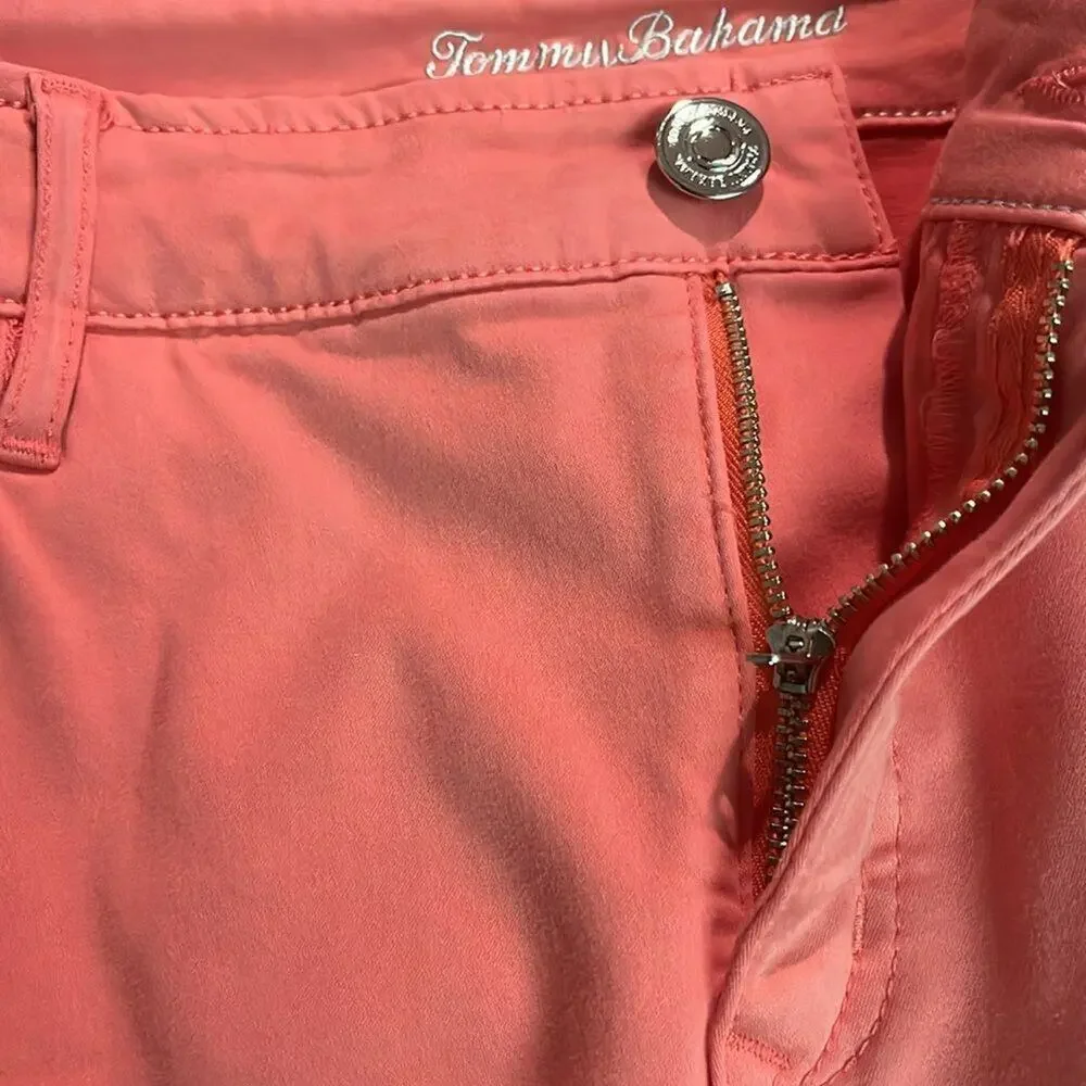 Tommy Bahama Boracay Beach Denim Tencel Skirt Pure Coral Size 14 - Picture 5 of 7